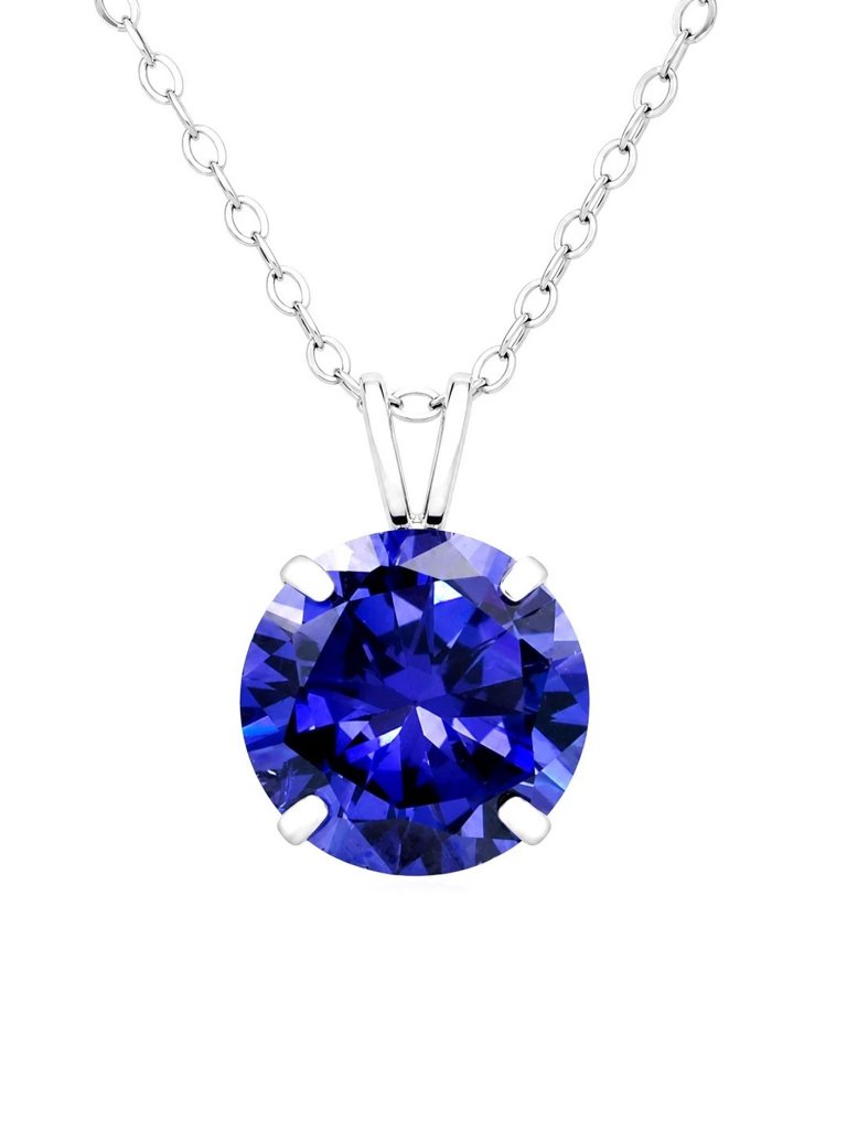 Aaa Tanzanite 3.45 Cts Pendant 14k White Gold